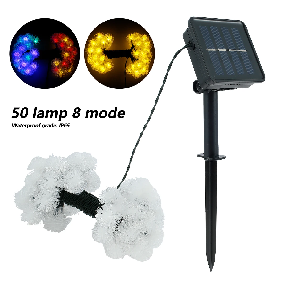 

7M Solar Power String Lights LED Ball Garland Lights Fairy String Indoor Home Decor Christmas Holiday Wedding Party Lights Decor