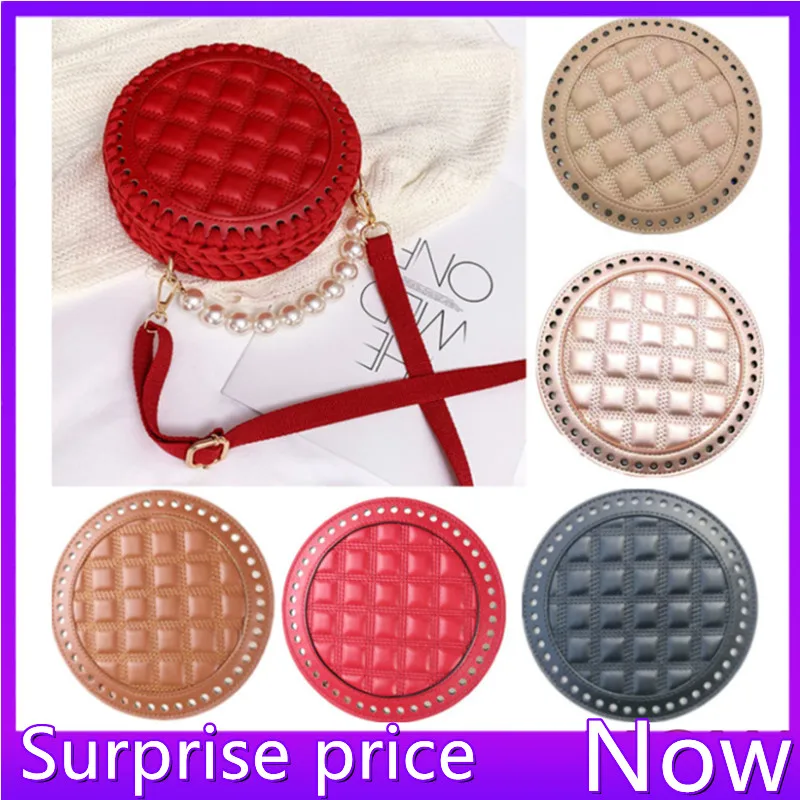 

Круглая сумочка ручной работы, аксессуар для вязания женских сумок на плечо, кросс-боди, крючком, формирующая подкладка из искусственной ко...