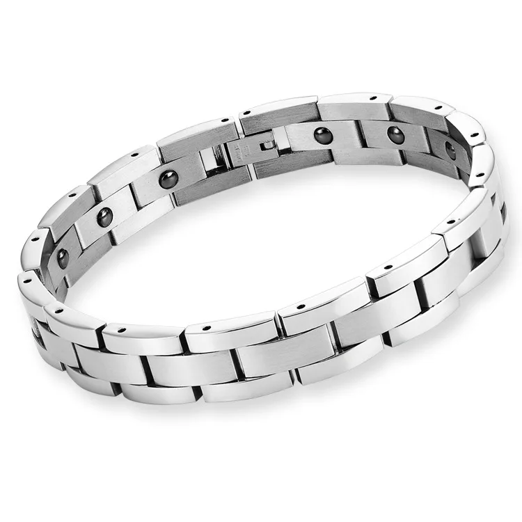 

Bracelets Men Stainless Steel Energy Magnetic Tourmaline Health Care Jewelry for Women Bracelet Bangle Gift