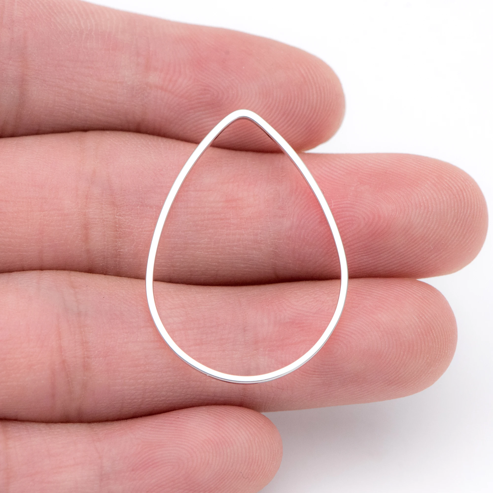 10 шт. Серебряный тон слеза разъемы покрытого Родием Латунные Подвески капельки