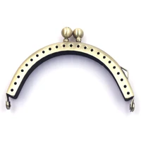 10pcs 8 5cm bronze tone arch purse bag frames kiss clasps clutch buckle handbag handle double ball head diy hardware accessories