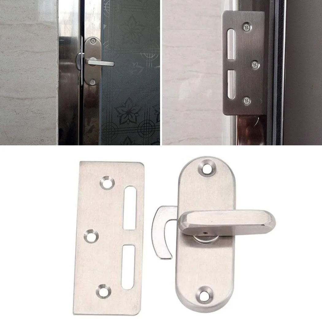 

Stainless Steel Barn Sliding Door Lock Latch Bolt Anti-Theft Latch Uckle Door Window Metal Hook Latch Hardware Accessories