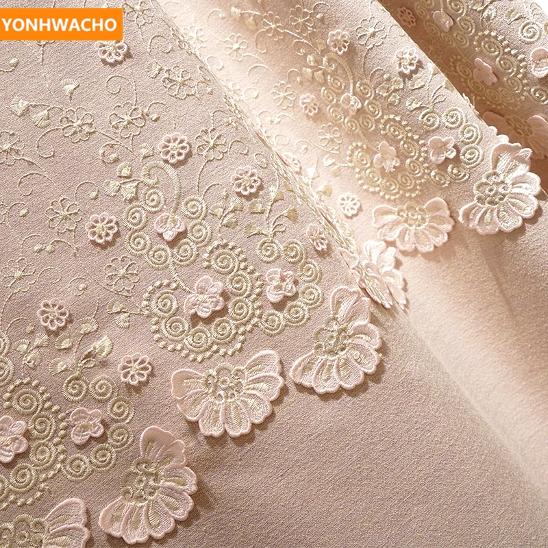 Пользовательские занавески европейские роскошные вышитые принцессы сад светло