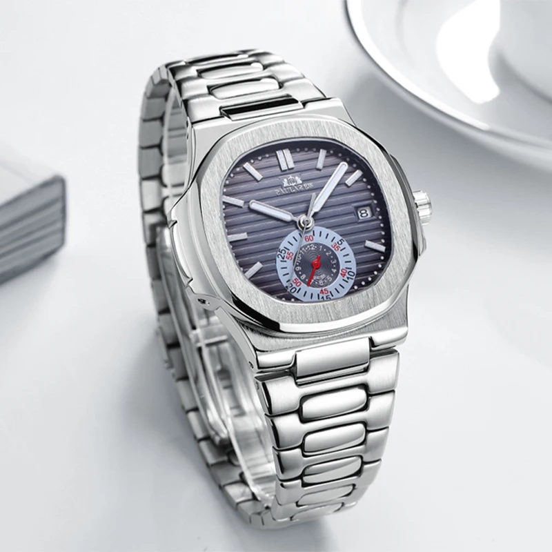 

Automatic Mechanical Watch Men's Luxury Brand Fashion Casual Solid Just With Calendar Luminous Watch Relogio Masculino