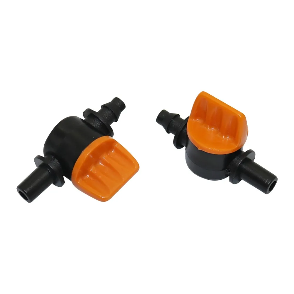 6mm To Barbed 4/7mm Interface Miniature Valves Waterstop Hose End Connectors Switch Coupling Garden irrigation Hose Valve 5 pcs