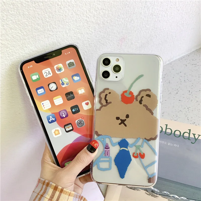 Мягкий силиконовый чехол для iphone 11 Pro Max прозрачный милый xs max xr 6s 6 7 8 plus |
