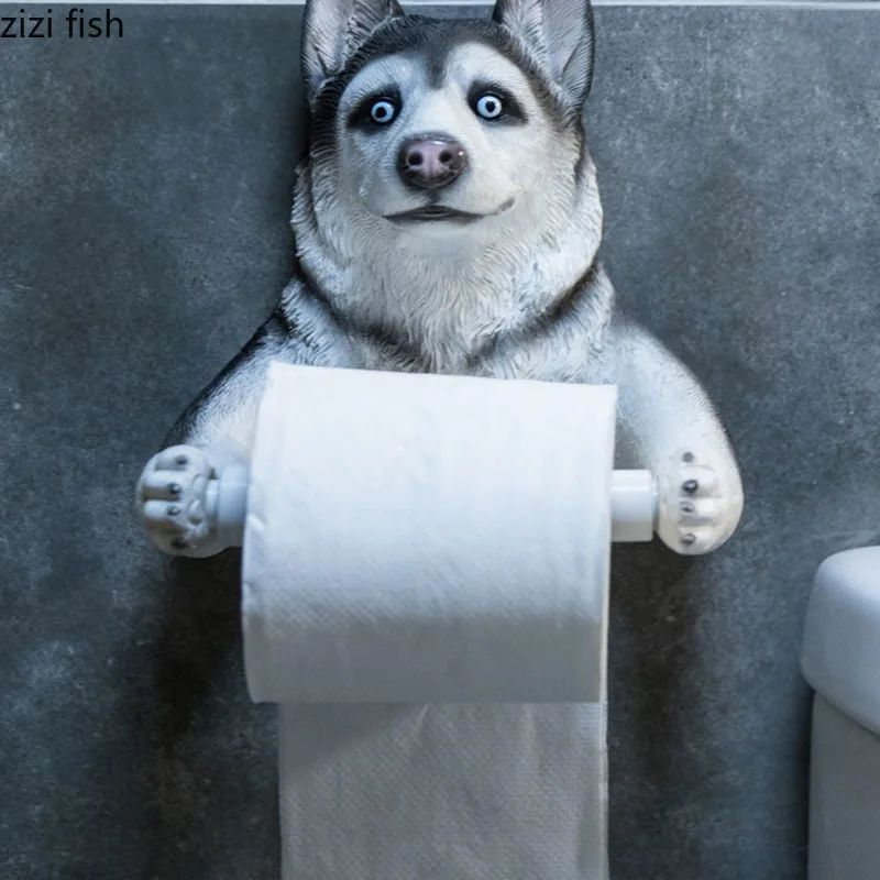 Держатели для рулонов с изображением кошек и собак держатель из смолы полотенце