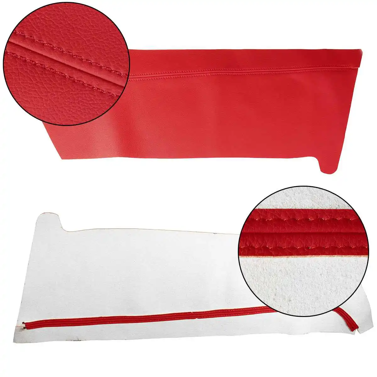 

8x Car Door Panel Armrest Cover Surface Shell DIY Trim Red For Honda Civic 16-18 PU LeaPopr Car Door Panel Armrest Cover Set