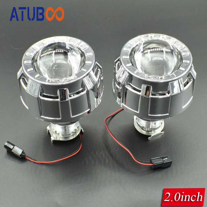 Линзы для фар 2,0 H1 HID Bi-xenon H4 H7 проектор металлические линзы мини-гатлинговый пистолет кожух для автомобиля мотоцикла аксессуары модификация