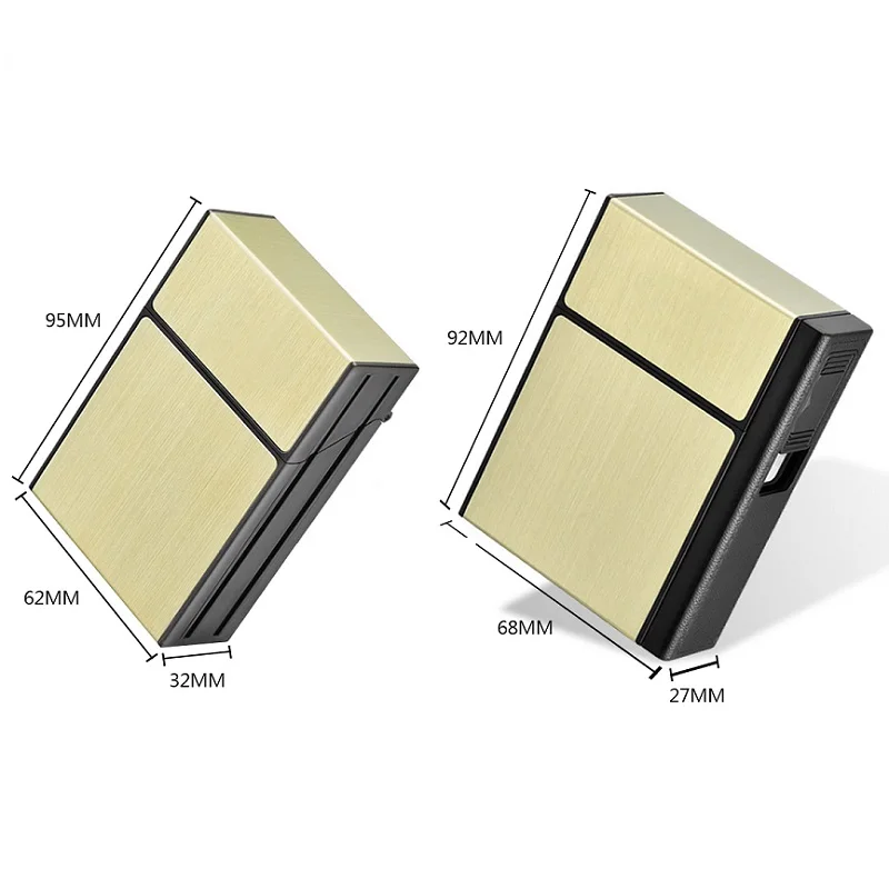 20 шт. чехол для сигарет аксессуары курения алюминиевый сплав сигареты коробка