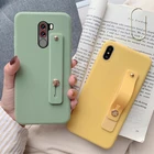 Чехлы для xiaomi pocophone f1, ремешок на руку, чехол для телефона xiaomi poco phone f1 poko, держатель, подставка, мягкая задняя крышка из ТПУ