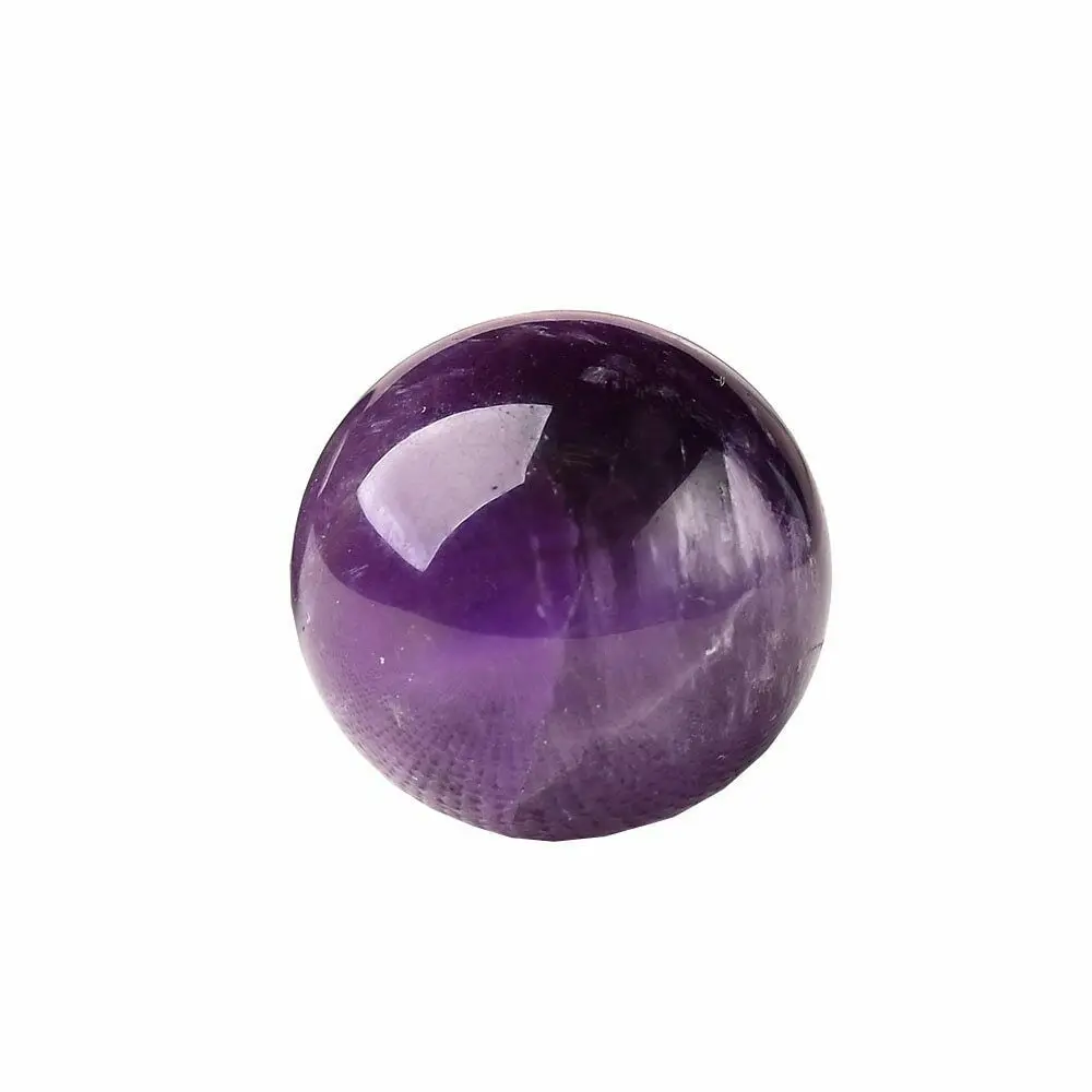

Natural amethyst crystal ball reiki quartz energy heals stone