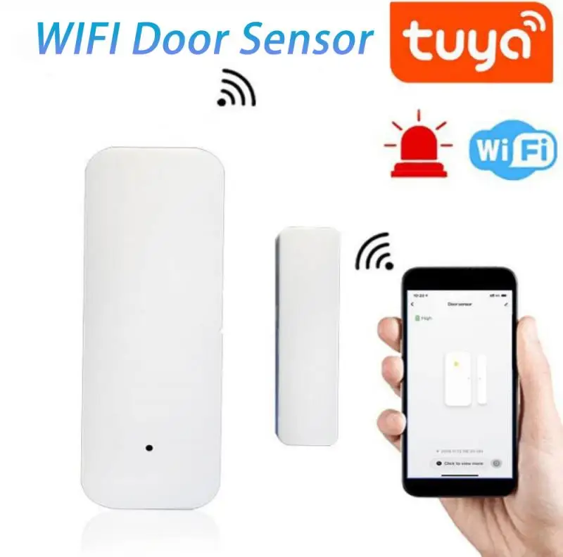 

Tuya Smart Life WiFi Door Magnetic Sensor Door Open/Closed Detectors Alert Security Alarm With Alexa Google Home Smart Home