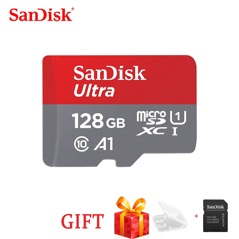 SanDisk100 % A1SDSQUNC слот для карт памяти 16 Гб оперативной 32 встроенной 64 ГБ 128 адаптер Micro