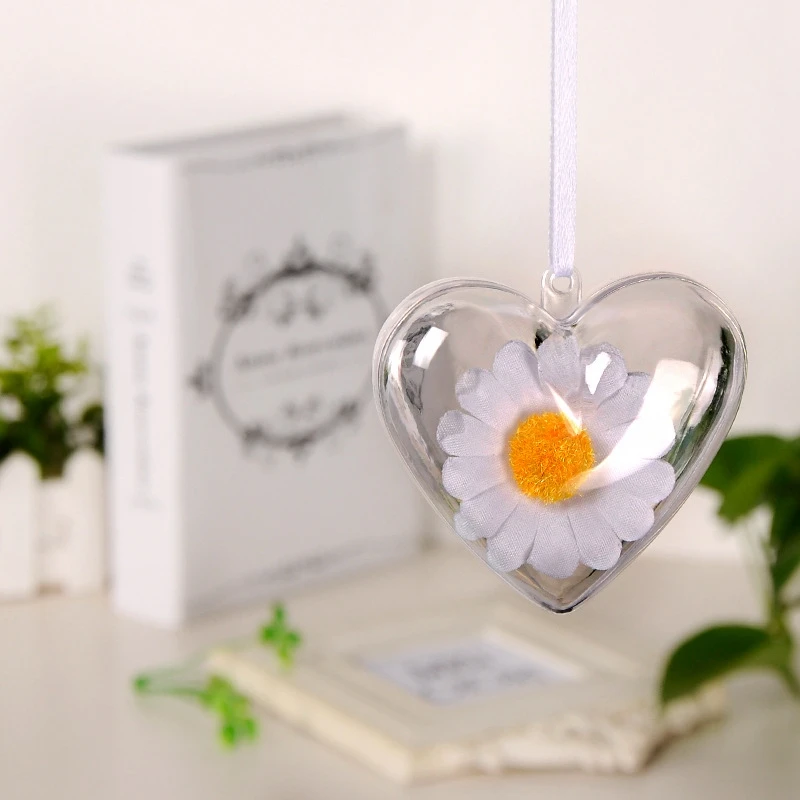 

30Pcs Clear Plastic Fillable Ball Heart Shape DIY Plastic Party Decor