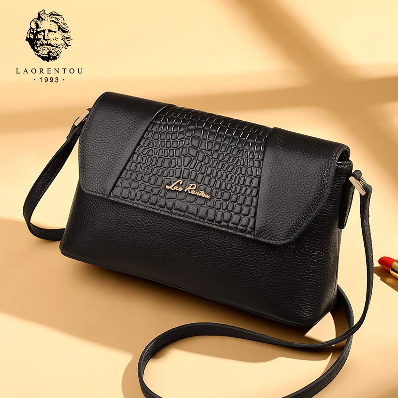 LAORENTOU женские сумки на плечо из воловьей кожи Высококачественная женская сумка