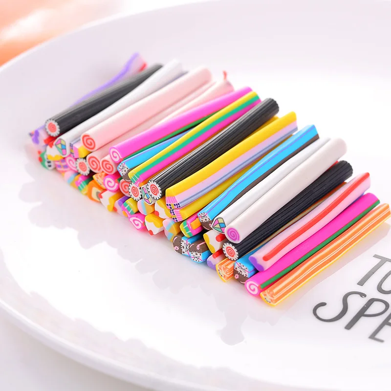 Полимерные ранцы ручной работы 50 нитей искусство ногтей трости 3D рисунки