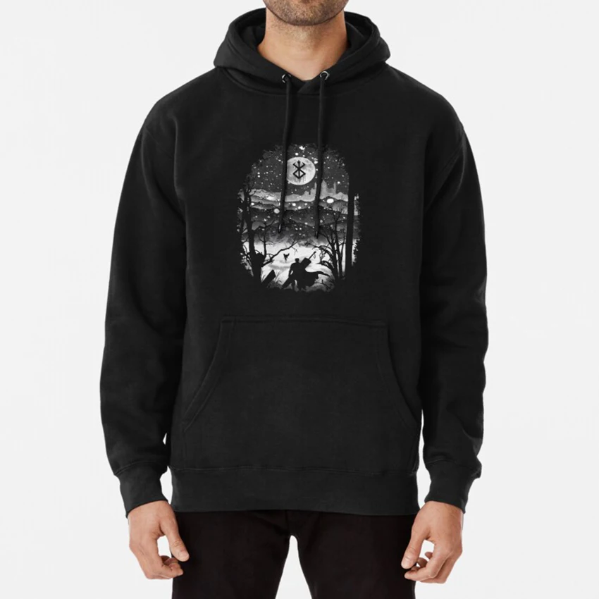 Футболка Berserk с изображением героев мультфильма Гриффит яйцо короля луна черная