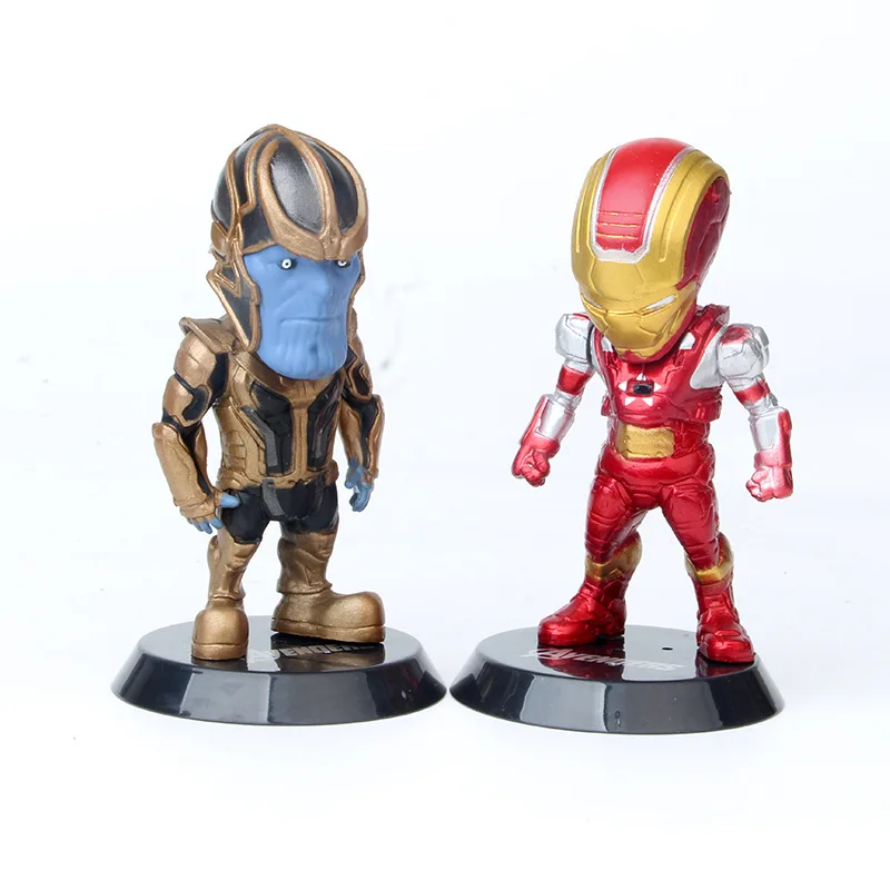 12pcs/set Marvel Avengers Captain American Deadpool Thanos Ironman Spiderman Thor Venom Antman Hulk Panther Figure Model Toys | Игрушки и