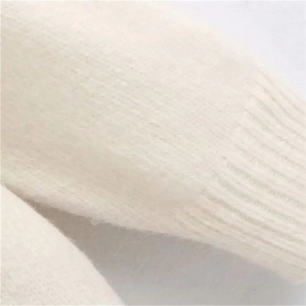 Женский свитер с блестками Za свободный длинными рукавами и круглым вырезом