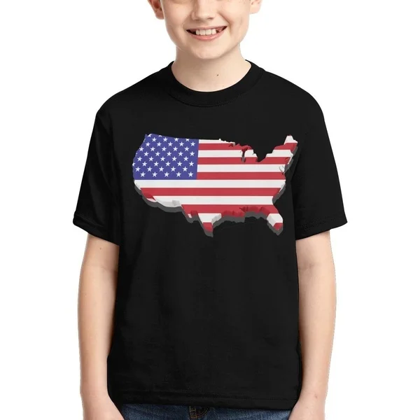

National Flag Concept Fashion Summer Teenage Casual O-Neck Cotton Short Sleeve Pullover Youth T-Shirts