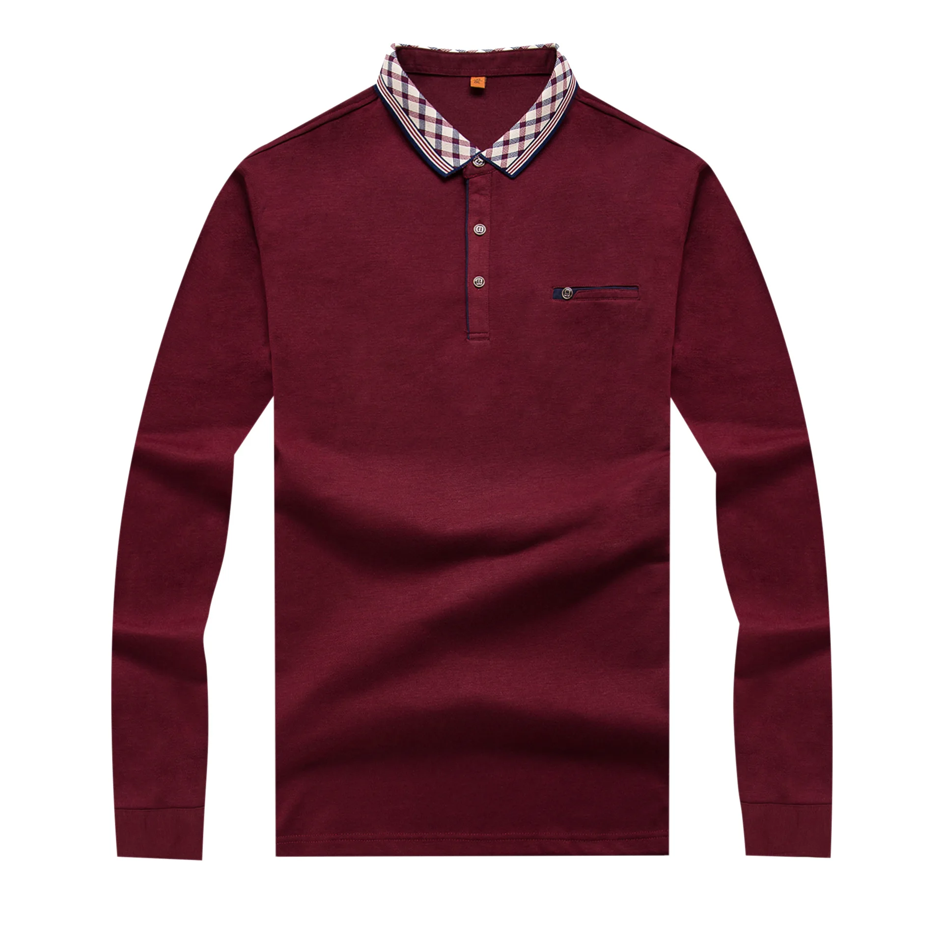 

Autumn men's loose long sleeve T-shirt fat plus size Lapel top dad casual T-shirt fashion