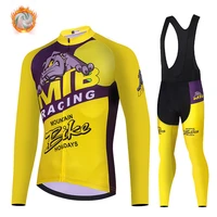 winter warm and warm fleece cycling jersey hot sale jersey suit sports cycling bike mtb mens cycling jersey bib set