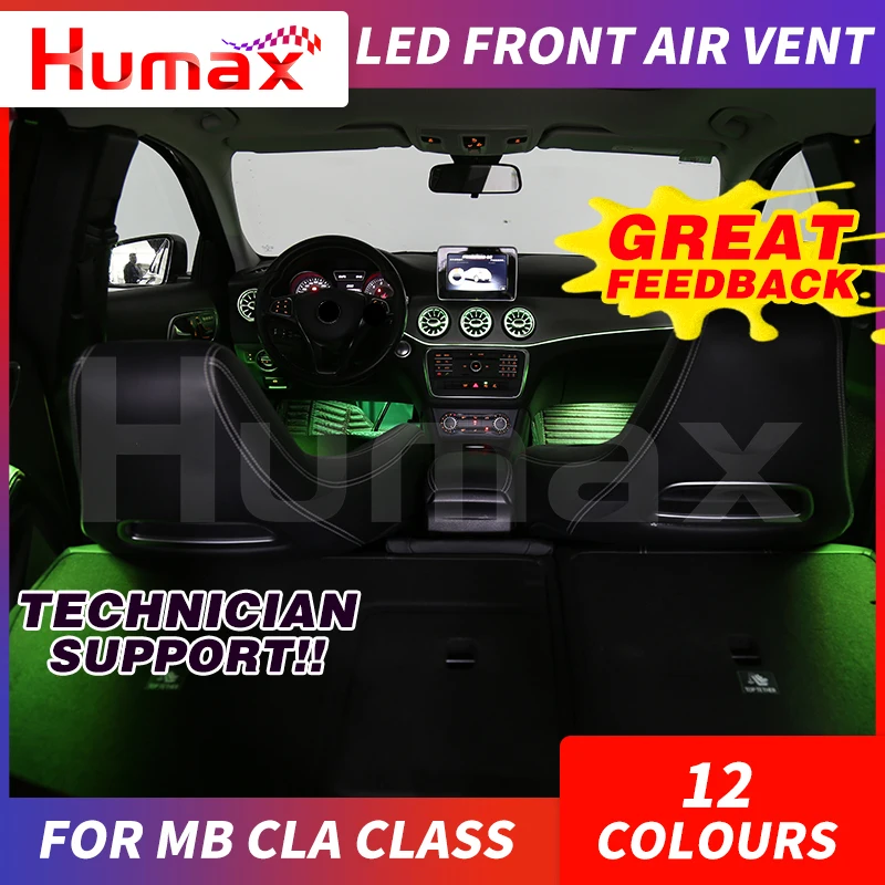 12 цветов светодиодный турбины вентиляционное отверстие для mercedex bens CLA класс W117