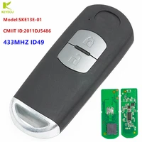 keyecu replacement smart remote key fob 2button 433mhz id49 for mazda cx 3 cx 5 2 3 hatch 6 wagon 2012 2013 2014 2015 ske13e 01