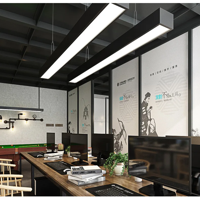 Светодиодная полосная Люстра для офиса современный креативный светильник