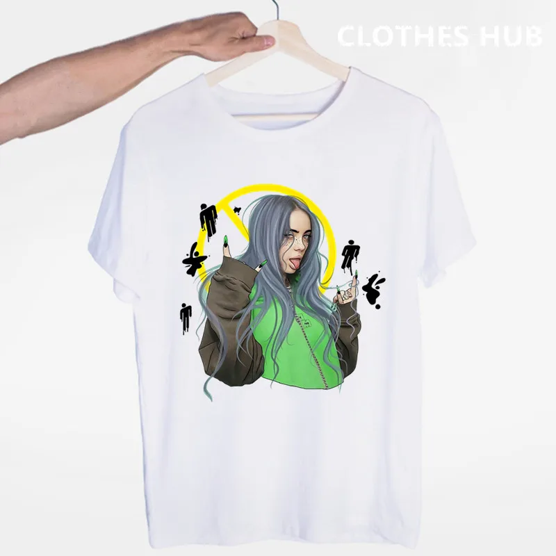 Billie Eilish футболка с круглым вырезом и короткими рукавами Летняя Повседневная модная футболка унисекс для мужчин и женщин