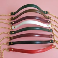 metal leather shoulder strap removable gold metal chain solid color pu bag strap multicolor simplicity durable bag accessory new