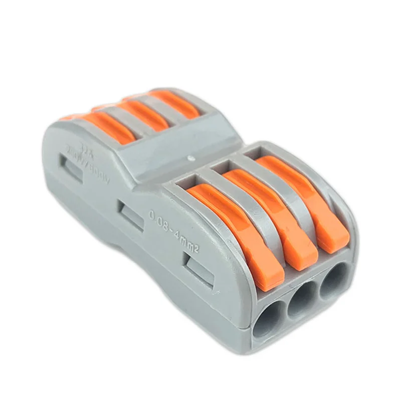 SPL-3 Тип 10 шт 222-412(PCT212)/413/415 Универсальный компактный провод жгут соединитель-проводник клеммной колодки с рычажком 0,08-2.5mm2 - Цвет: SPL-3