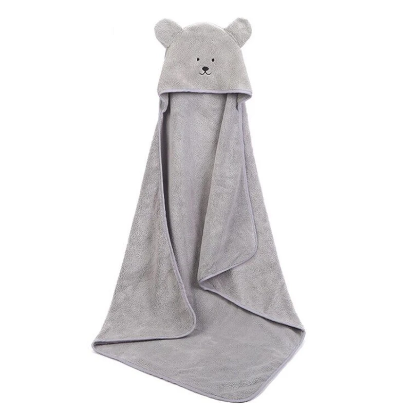 

Baby Poncho Bath Towel Velvet 90X90cm Fleece Hood Infant Towel Blanket Newborn Hooded Towel Infant Baby Spa