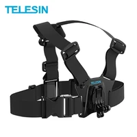 telesin chest belt strap mount for gopro hero 9 8 7 6 hero 5 4 3 2 for xiaomi yi 4k mijia 4k sjcam action camera accessories