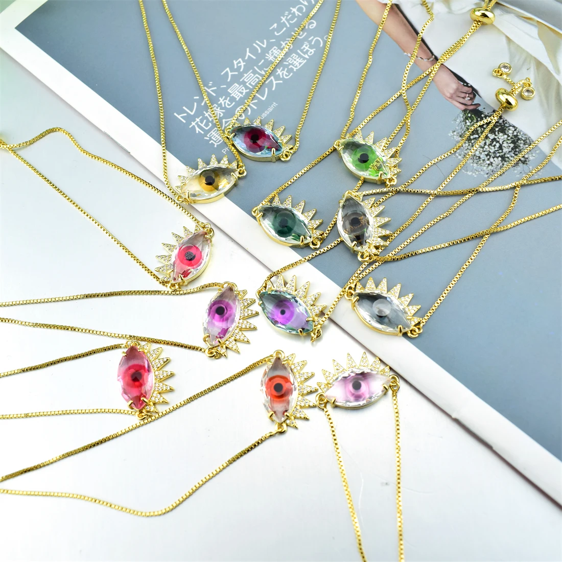 

Браслет женский с индейкой и фианитом, 10 шт., 2021