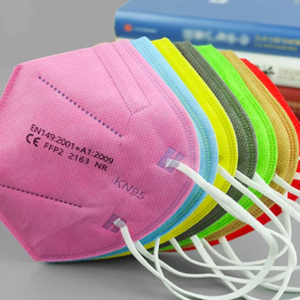 

10pcs FFP2 Multi Layer Protection Mask With Elastic Ear Band Without Valve Dustproof Anti Haze Disposable Masks