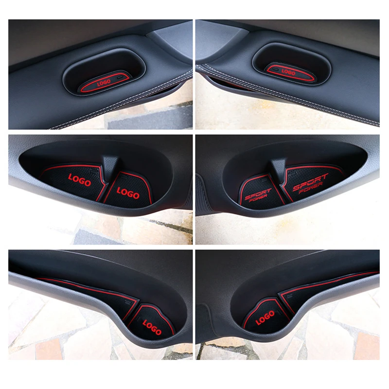 Для Hyundai Elantra HD 2007 2008 2009 2010 резиновый противоскользящий коврик для двери паз