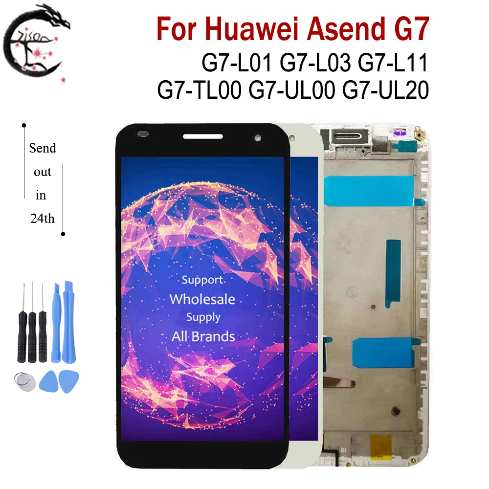 5 &quotЖК дисплей с рамкой для Huawei Ascend G7 L01 L03 UL20 L11 ЖК сенсорный датчик дигитайзер в