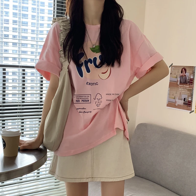 Модная брендовая футболка в гонконгском стиле с коротким рукавом Женская