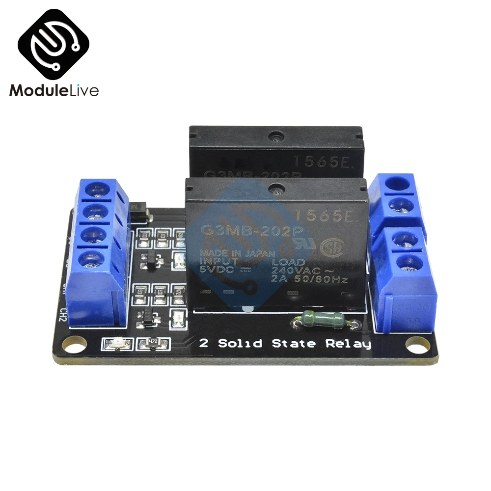 G3MB-202P 5 В DC 2-канальный твердотельный релейный модуль для Arduino высокоуровневый