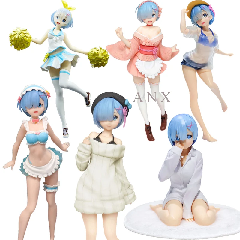 

Japanese Anime Re:Life In A Different World From Zero T-shirt Rem Figure Model Toys PVC Action Figure Sexy Girl Rem Toys Gifts