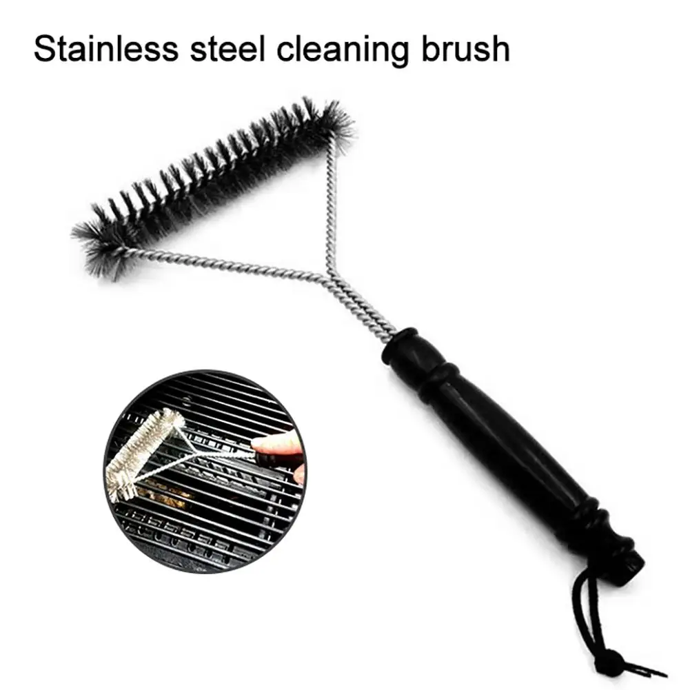 Stainless Steel Barbecue Grill Cleaning Brush Wire Cleaner Scrubbing BBQ Tool |