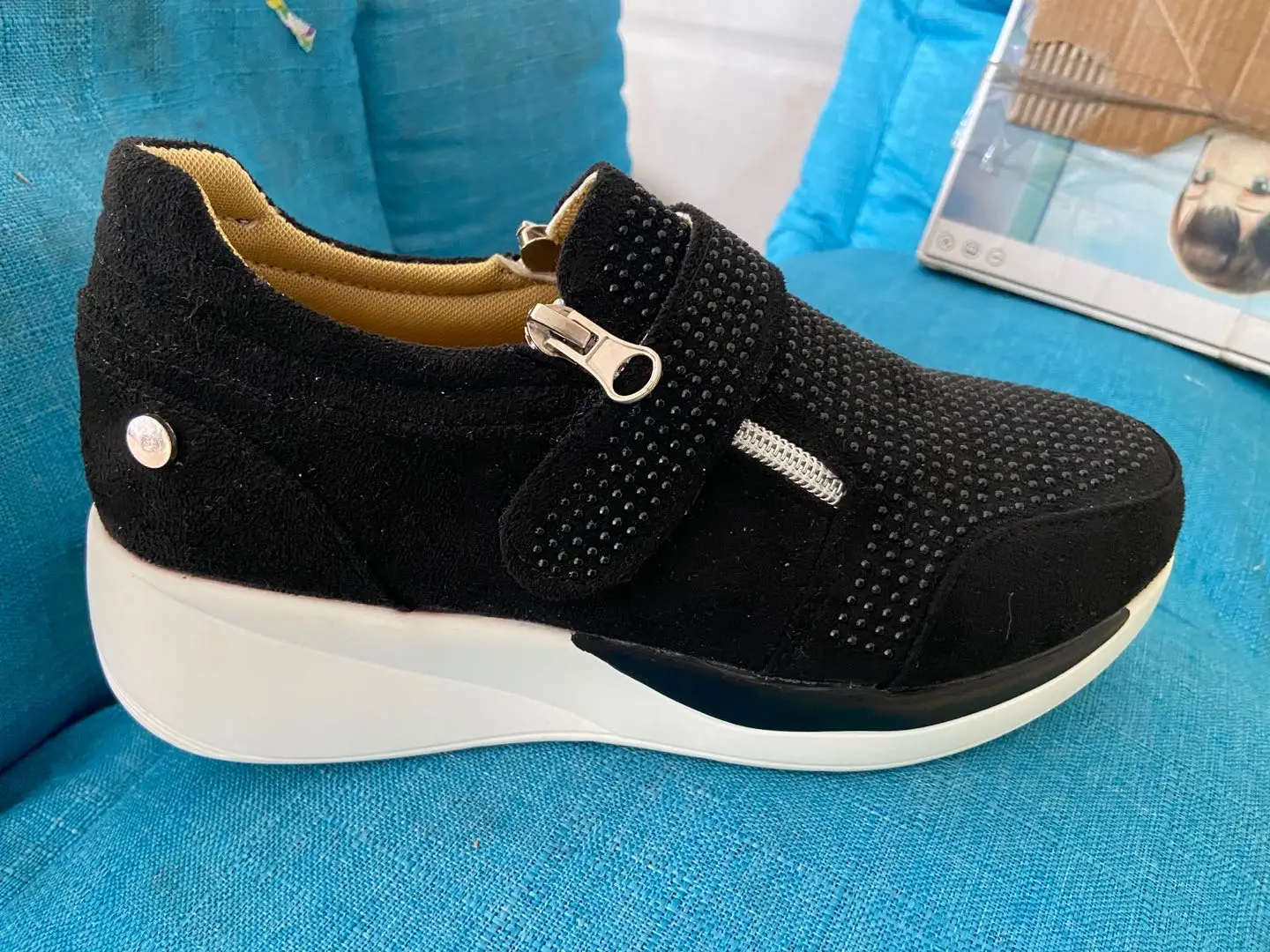 

Wedges Shoes Woman Sneakers Zipper Platform Trainers Women Shoes Casual Lace-Up Tenis Feminino Zapatos De Mujer Womens Sneakers