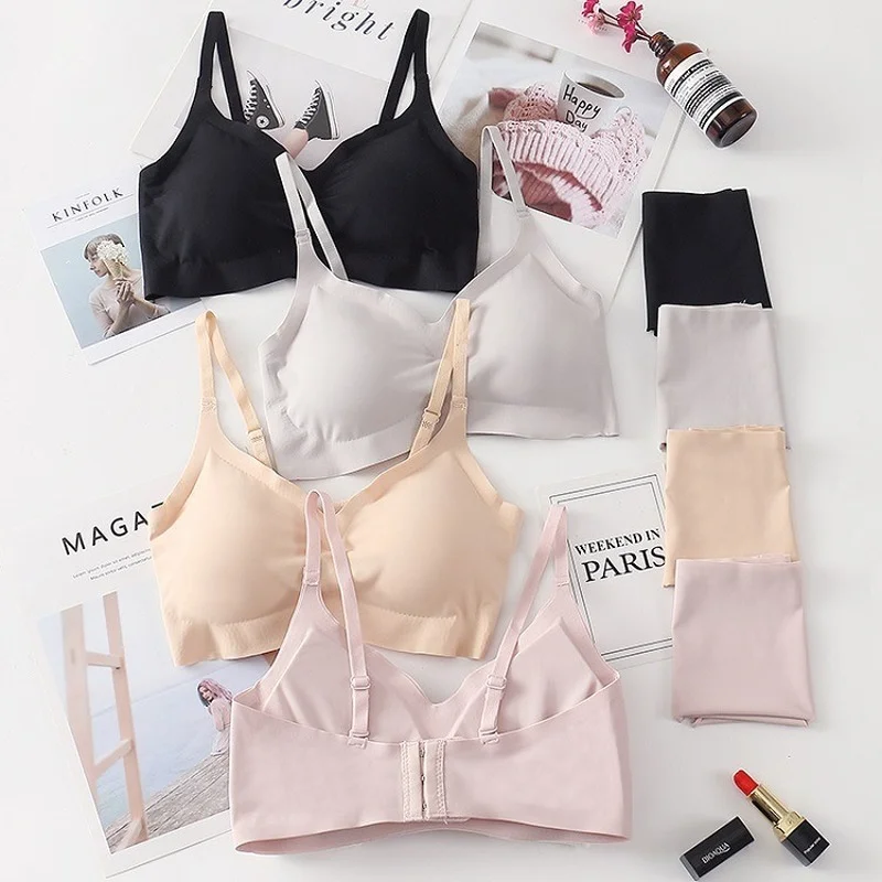 

Женский бесшовный цельный бюстгальтер, сексуальное нижнее белье, красивый бюстгальтер с глубоким V-образным вырезом на спине без стальных к...