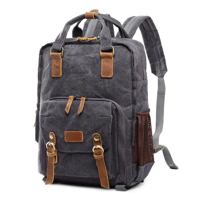 Batik Gray Ретро фотография Фото сумка камера рюкзак холст сумки для цифровых камер чехол s для Canon Nikon sony Объектив Путешествия DSLR чехол для камеры - Цвет: Batik Gray