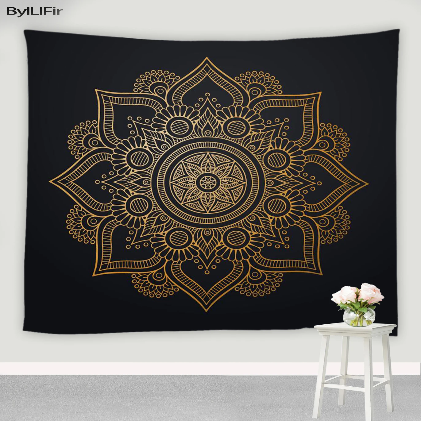 

Mandala Flowers Printing Tapestry Simple Art Design Bohemian Wall Hanging Screen Bedroom Dormitory Hippie Decorative Tapestries