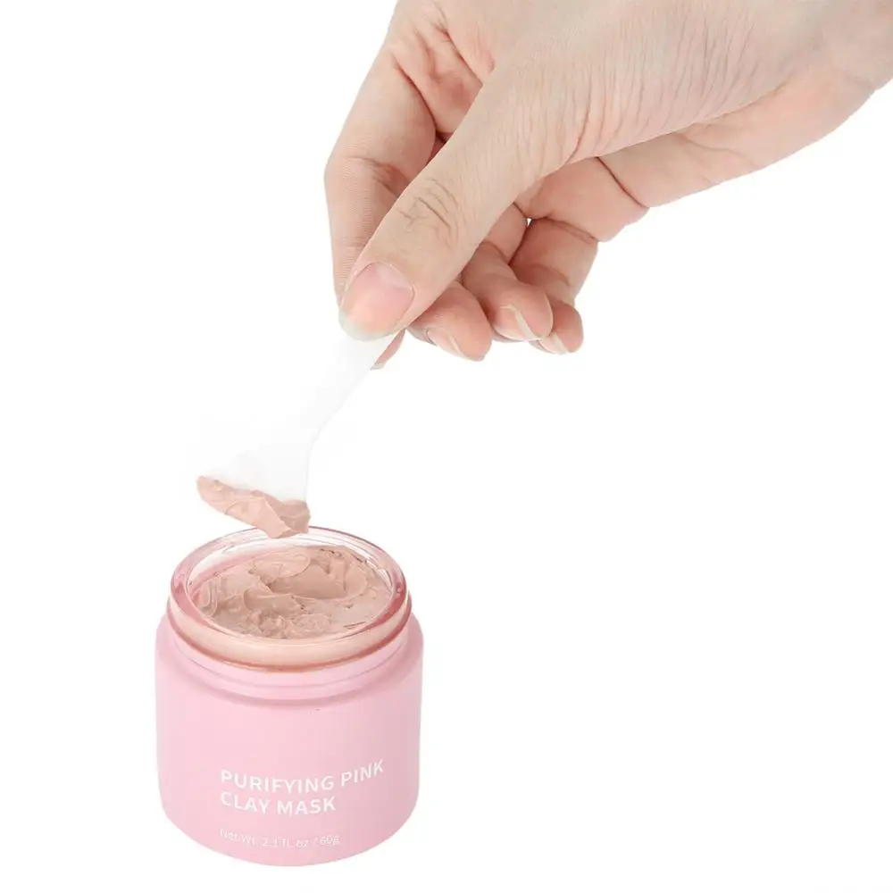 Маска из розовой глины для мытья лица грязевая маска питательные отбеливающие