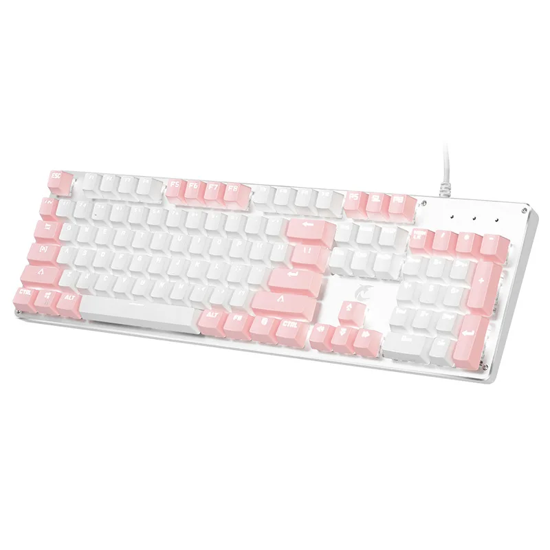 

104 Keys Mechanical Gaming Keyboard Blue Switch LED Backlight Anti-ghosting USB Wired Gamer Keyboard For PC/Laptop