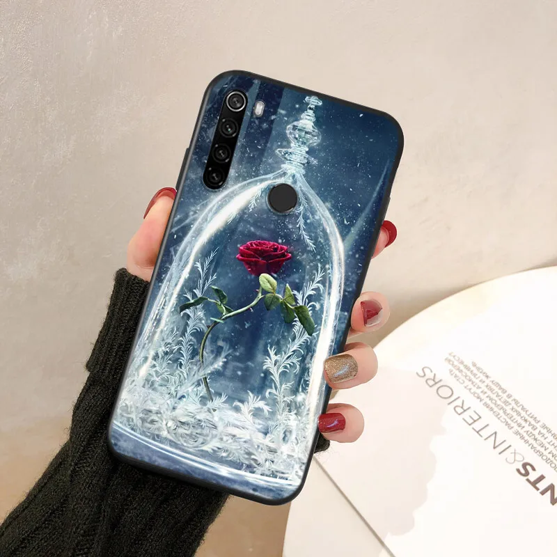 Beauty And The Beast For Xiaomi Redmi Note 11 11T 10 9 8 7 6 5 4 Pro 5G 4G Silicone Black Phone Case Fundas Coque Capa Cover